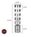 Moedor de Pimenta Temperos Sal e Graos 5 em 1 Manual Ceramica Biscuitt Spices Inox 8